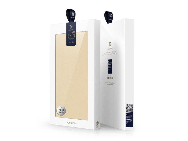 Dux Ducis Skin Pro Holster Case Flip Cover Xiaomi Poco F4 5G Gold