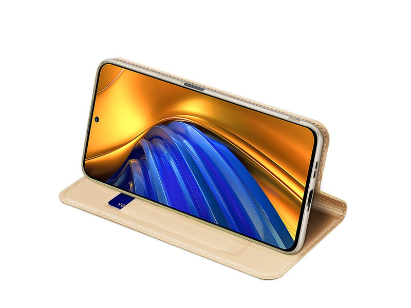 Dux Ducis Skin Pro Holster Case Flip Cover Xiaomi Poco F4 5G Gold
