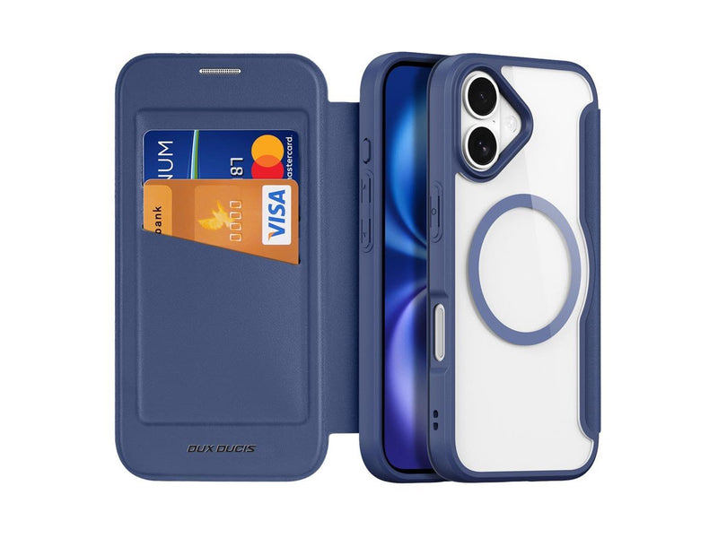 Dux Ducis Skin X Pro Case for iPhone 17 Air with MagSafe and Wallet - Blue