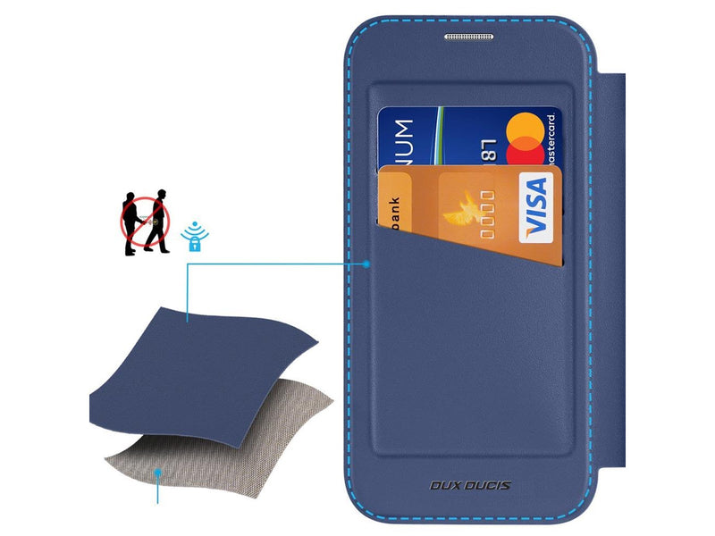 Dux Ducis Skin X Pro Case for iPhone 17 Air with MagSafe and Wallet - Blue