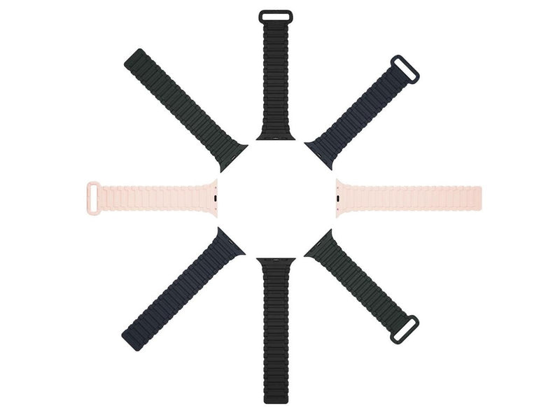 Dux Ducis Strap (Armor Version) Apple Watch SE Strap 9 8 7 6 5 4 3 2 1 (41 40 38 mm) Silicone Magnetic Band Bracelet Blue