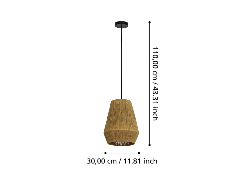 EGLO ALDERNEY pendant light natural