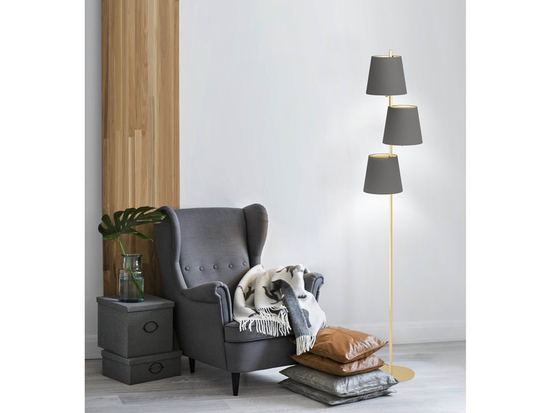 EGLO ALMEIDA 2 floor lamp brushed brass