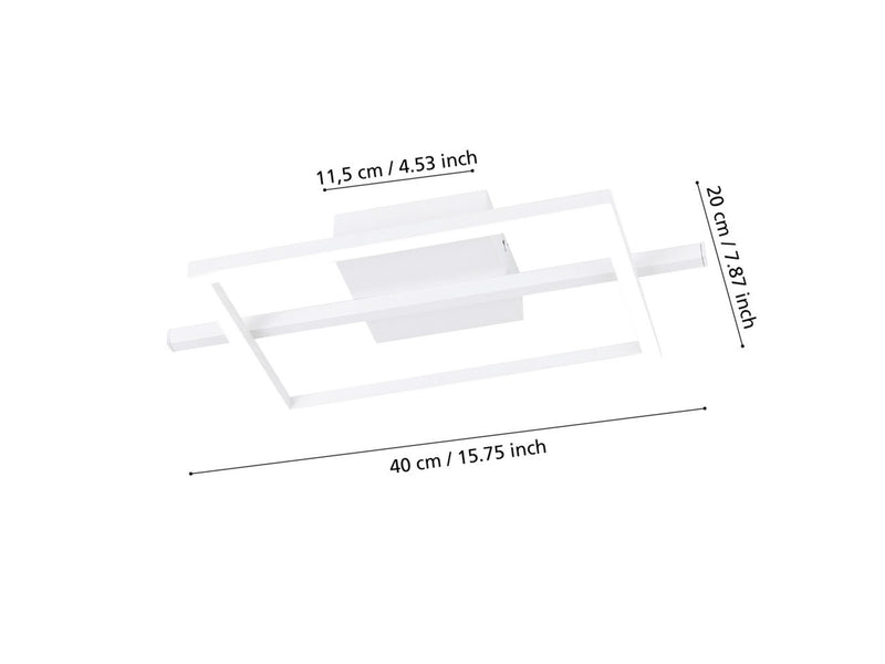EGLO AMANDOLO DECKE 4-KANT CCT WEISS