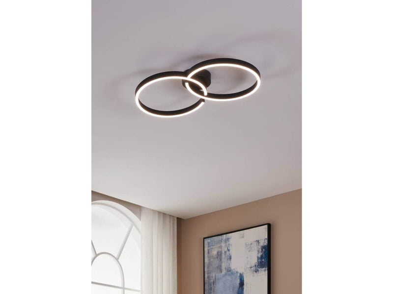 EGLO AMANDOLO ceiling lamp with remote control 2700-6500K black