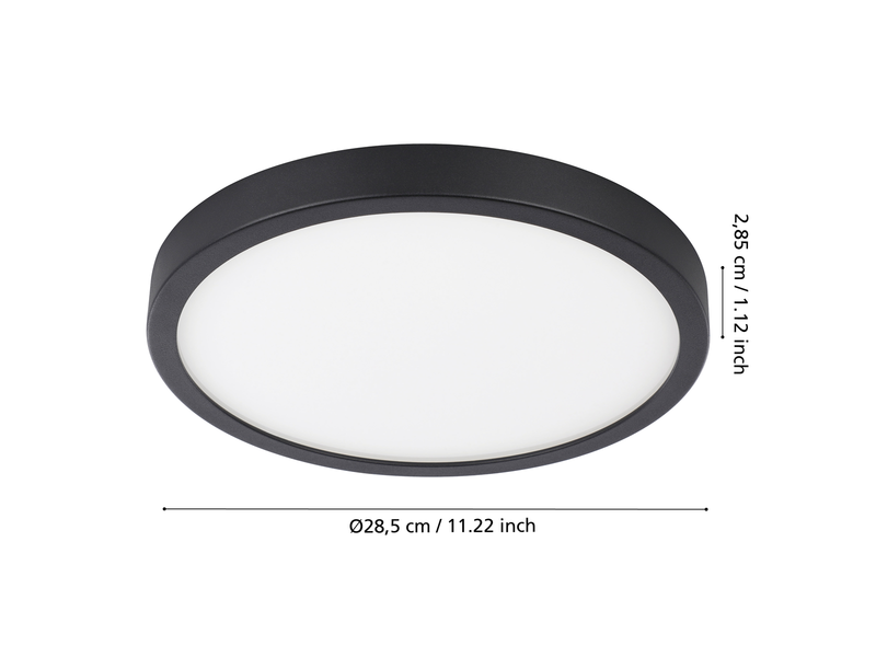EGLO ARGOLIS 2 ceiling Ø285 mm black