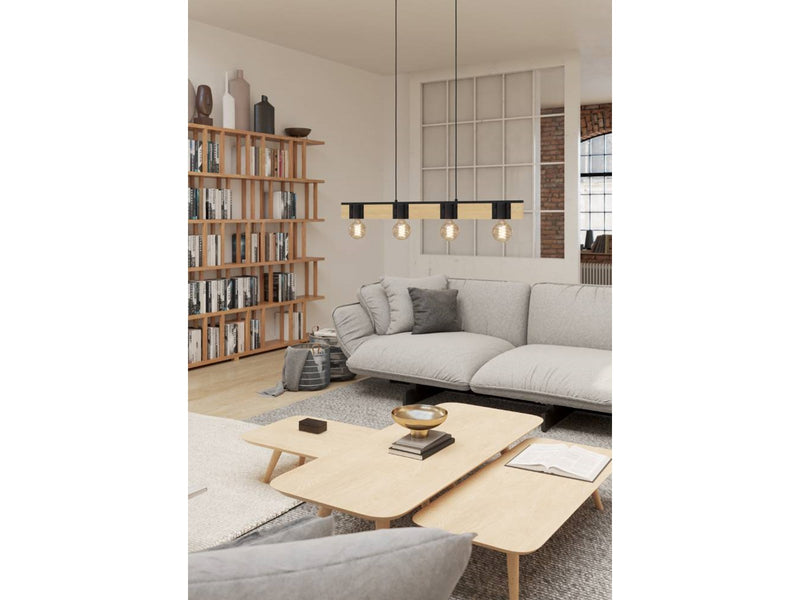 EGLO BAILRIGG long table pendant black/brown