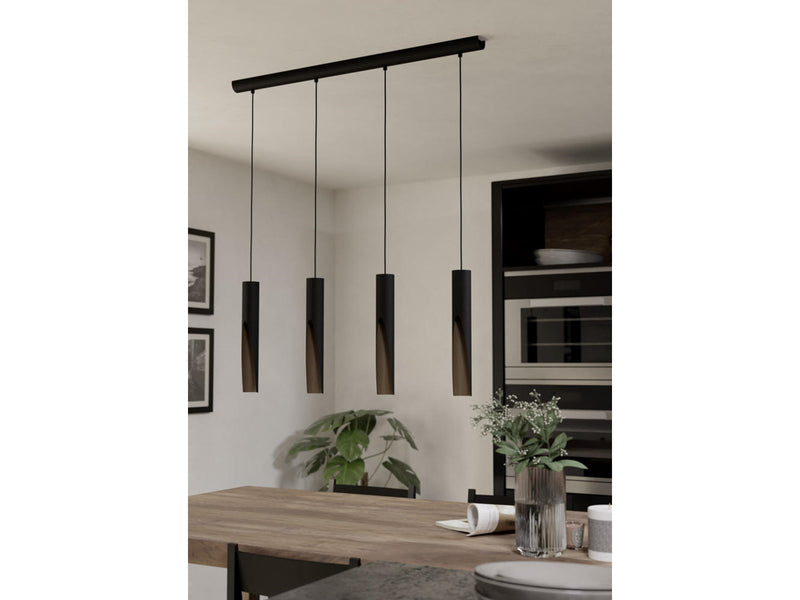 EGLO BARBOTTO LONG TABLE 4L GU10 SCHWARZ/EG FSC