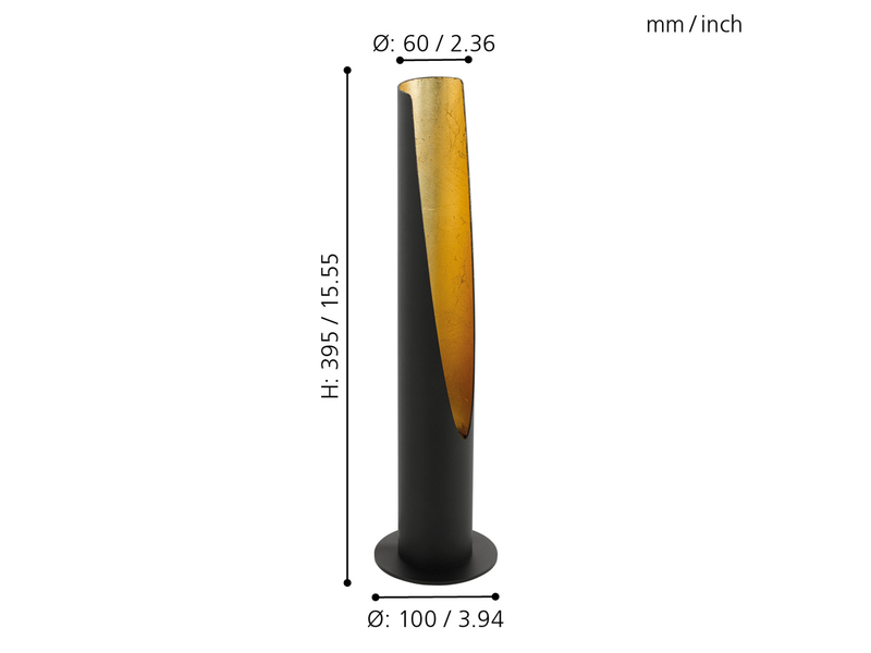 EGLO BARBOTTO Tischleuchte, schwarz, gold