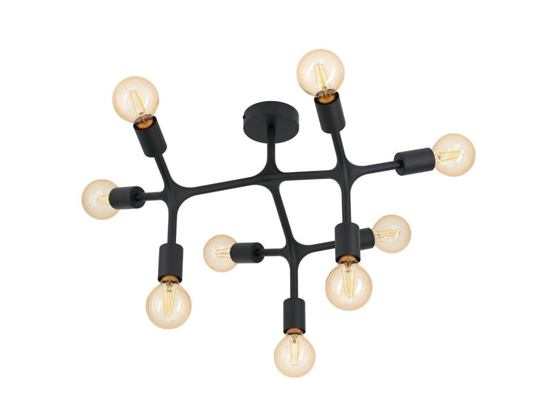 EGLO BOCADELLA 1 DECKENLEUCHTE E27 9L SCHWARZ