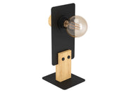 EGLO BRAMERTON TISCH E27 SCHWARZ/HOLZ FSC