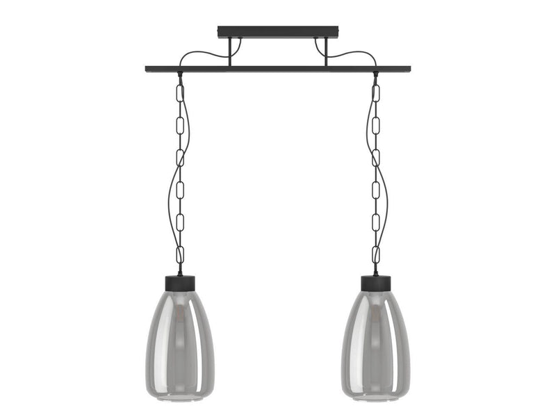 EGLO BRICKFIELD LANGER TISCH 2XE27 L710 SCHWARZ