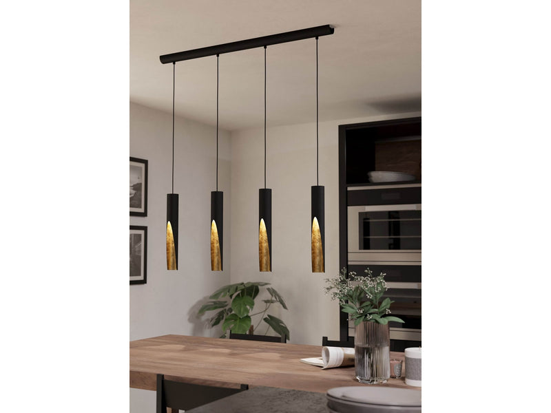 EGLO Barbotto schwarz, gold
