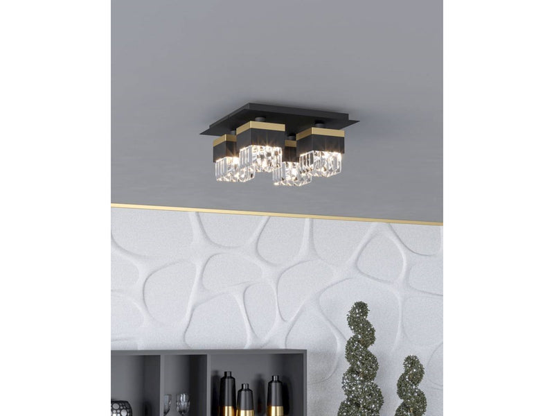 EGLO Barrancas schwarz, gold