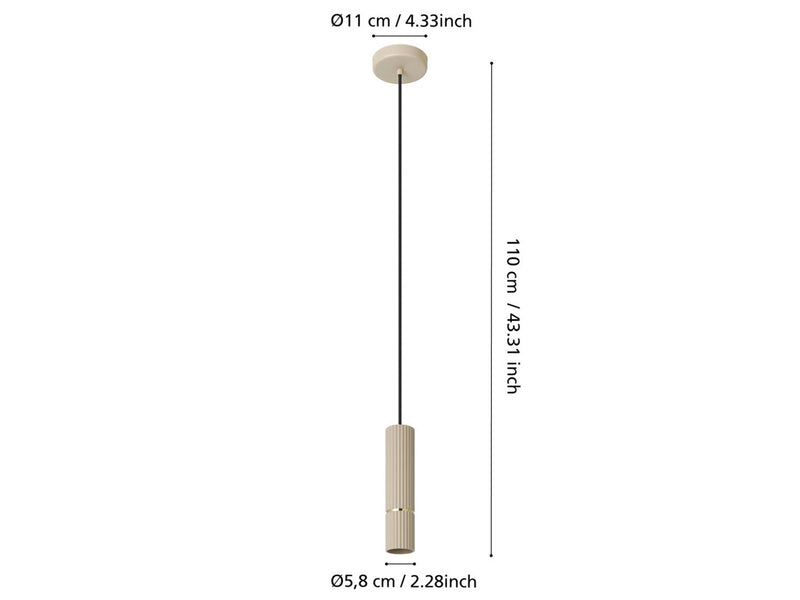 EGLO CAMINIA Pendelleuchte GU10 345LM 3000K SAND/BM