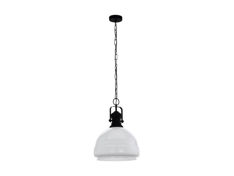 EGLO COMBWICH 1 PENDELLEUCHTE E27 Ø380 SCHWARZ/OPAL