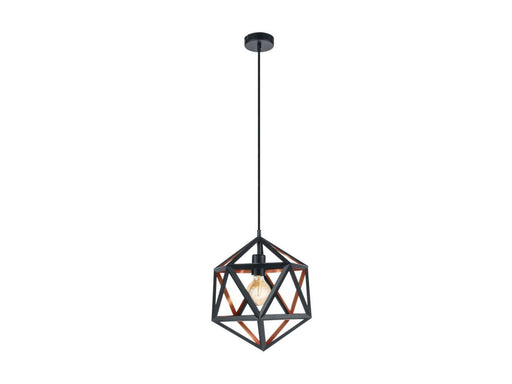 EGLO EMBLETON 1 PENDELLEUCHTE E27 Ø305 SCHWARZ/KUPFER