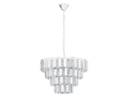 EGLO ERSEKA PENDELLEUCHTE 7L E14 CHROM/KRISTALL