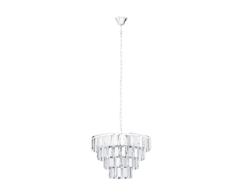 EGLO ERSEKA PENDELLEUCHTE 7L E14 CHROM/KRISTALL