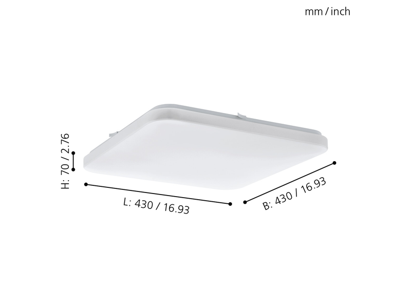 EGLO FRANIA Wand- / Deckenleuchte, weiss