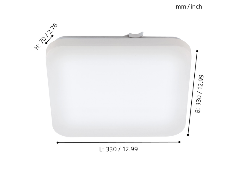 EGLO FRANIA Wand- / Deckenleuchte, weiss