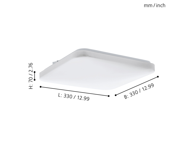 EGLO FRANIA Wand- / Deckenleuchte, weiss