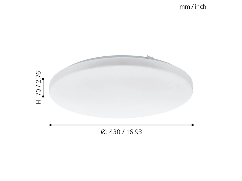 EGLO FRANIA Wand- / Deckenleuchte, weiss