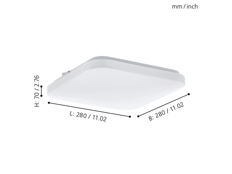 EGLO FRANIA Wand- / Deckenleuchte, weiss