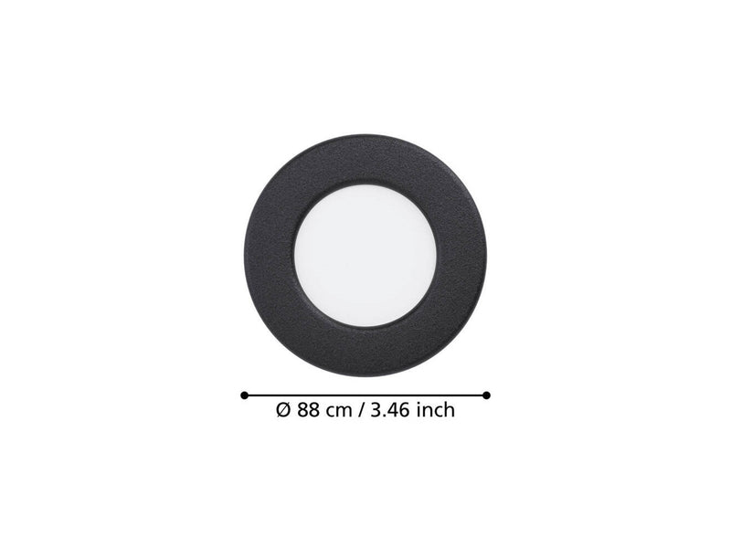 EGLO FUEVA 6 EINGEBAUT. Ø88 CCT 3.7W 450LM SCHWARZ