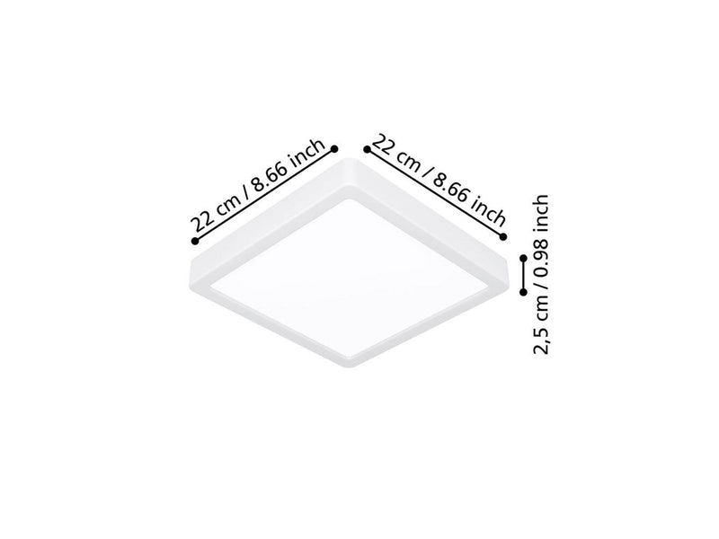 EGLO FUEVA 6 PLAFOND 220X220 CCT 10.5W 1700LM WEISS