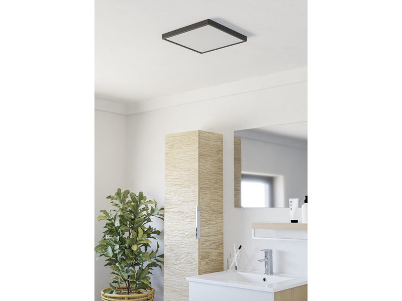 EGLO FUEVA 6 PLAFOND 290X290 CCT 13W 2100LM IP44 SCHWARZ