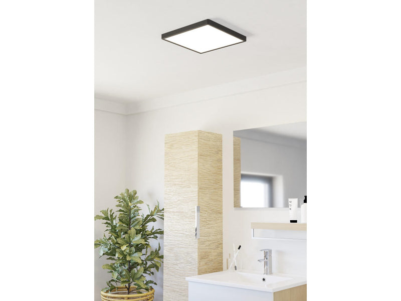 EGLO FUEVA 6 PLAFOND 290X290 CCT 13W 2100LM IP44 SCHWARZ