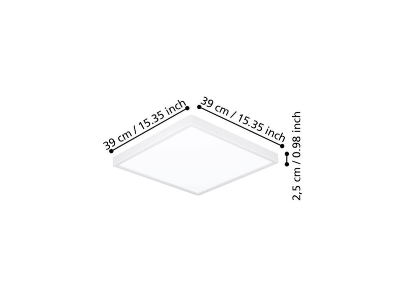 EGLO FUEVA 6 PLAFOND 390X390 CCT 17.5W 2800LM WEISS