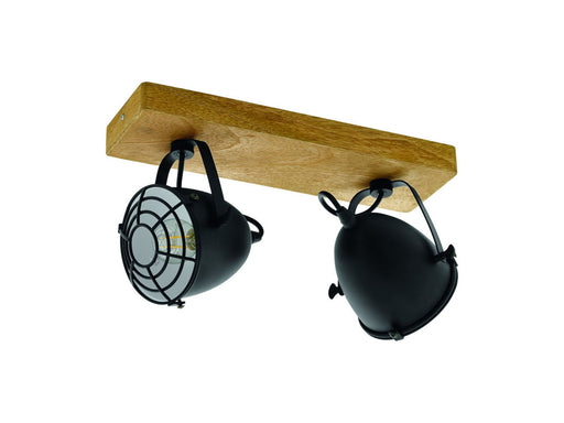 EGLO GATEBECK SPOT 2XE14 HOLZ/SCHWARZ