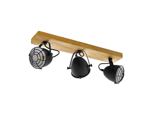 EGLO GATEBECK SPOT-SCHIENE 3XE14 HOLZ/SCHWARZ