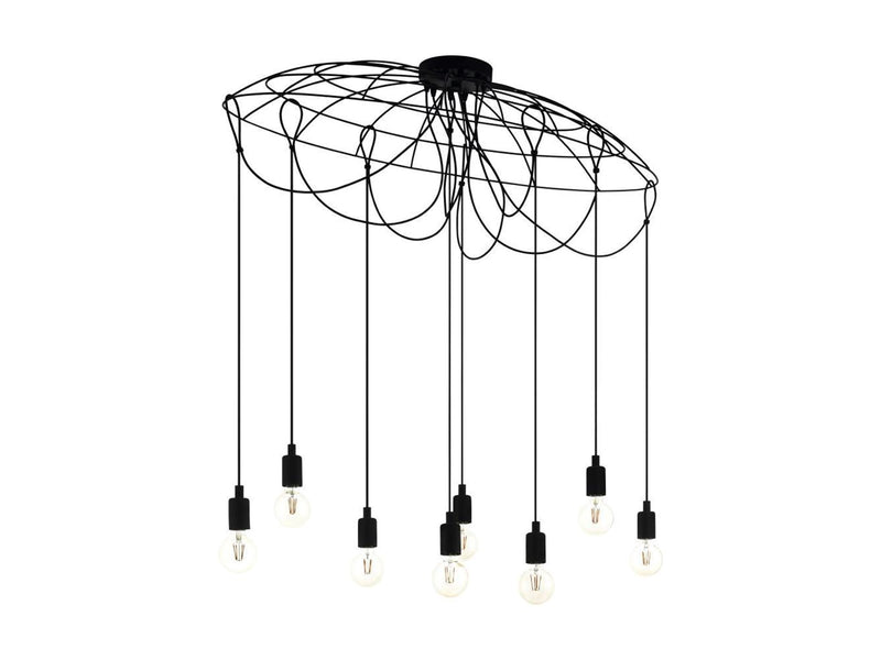 EGLO HOGSMILL LANGER TISCH 8L E27 SCHWARZ