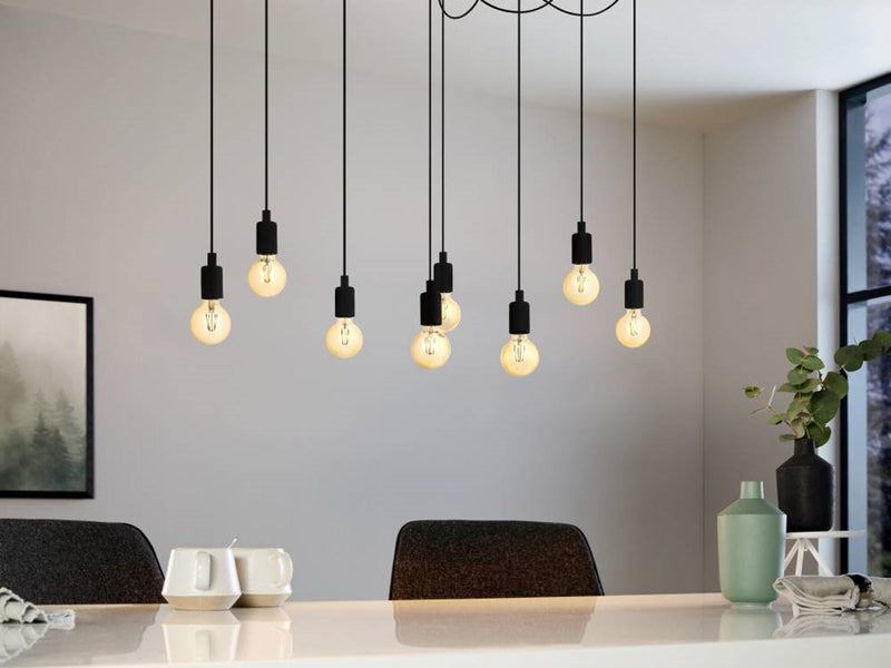EGLO HOGSMILL LANGER TISCH 8L E27 SCHWARZ