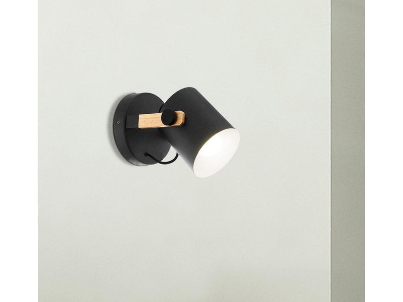 EGLO Hornwood wall lampe, black/tree