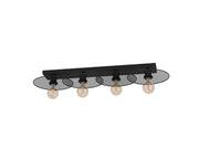 EGLO IKESTON DECKENLEUCHTE 4L E27 SCHWARZ/GITTER