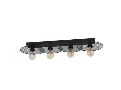 EGLO IKESTON DECKENLEUCHTE 4L E27 SCHWARZ/GITTER