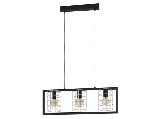 EGLO JUBILY LANGER TISCH E27 L770 SCHWARZ/WEISS