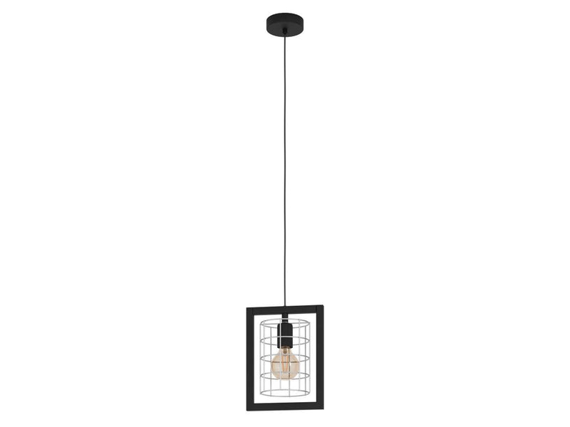 EGLO JUBILY PENDELLEUCHTE E27 SCHWARZ/WEISS