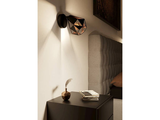 EGLO KARTON 7 WAND/DECKE E27 SCHWARZ/ANTIKKUPFER