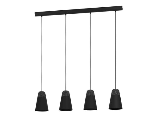 EGLO LANGER TISCH VON CANTERRA 4XE27 Ø150 SCHWARZ