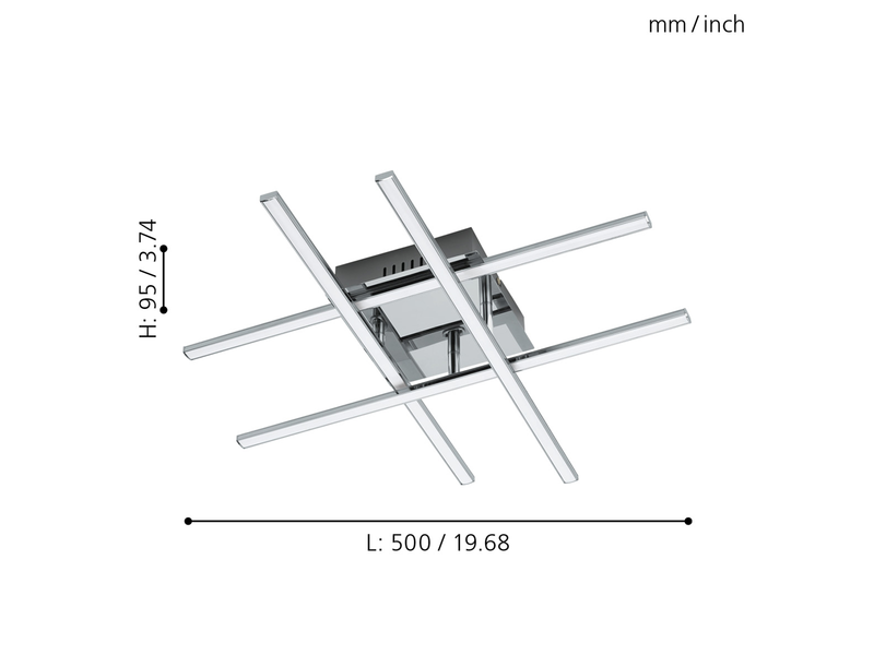 EGLO LASANA 1 Wand- / Deckenleuchte, weiss