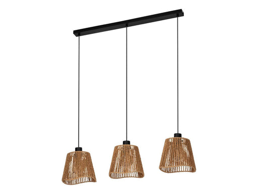 EGLO LAVISTER LONG TABLE L910 3XE27 SCHWARZ/NATUR FSC