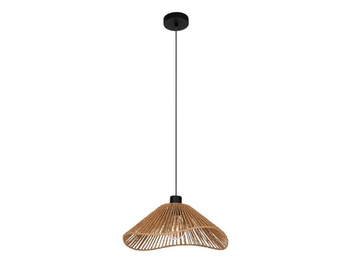 EGLO LAVITER PENDELLEUCHTE Ø390 E27 SCHWARZ/NATUR FSC