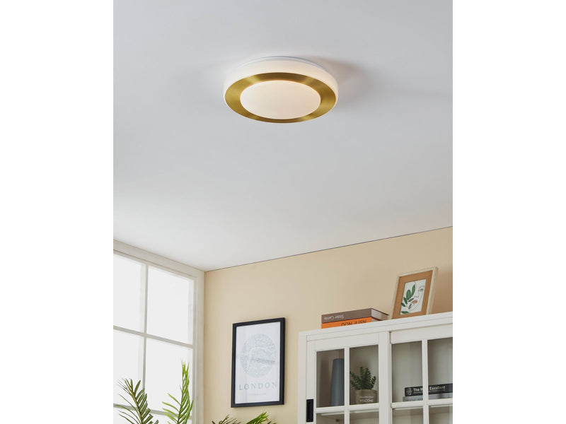 EGLO LED CARPI wall/ceiling lamp white/brushed brass