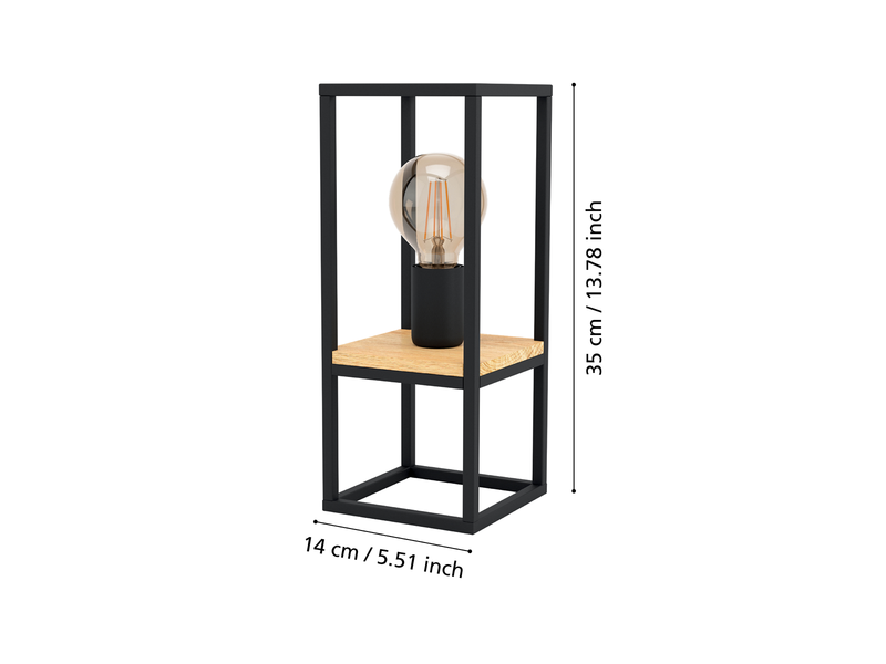 EGLO LIBERTAD Tischleuchte, schwarz, braun