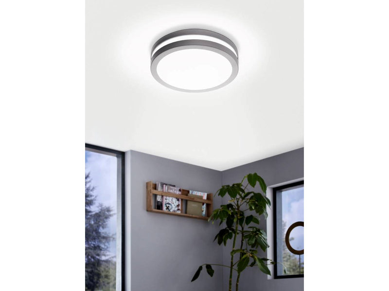 EGLO LOCANA-C UDE 1400LM IP44 SILBER/WEISS